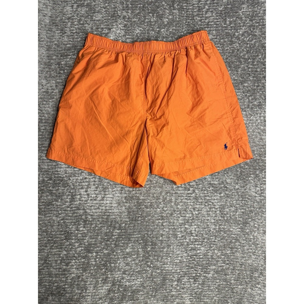 Polo Sport Ralph Lauren Swim Trunks Men's 32 Orange Lined Nylon
